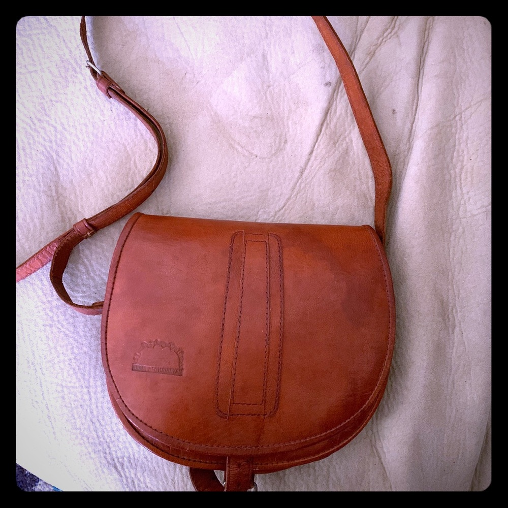 Vintage Afghan Leather Smuggler’s Handbag